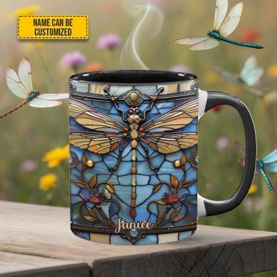 Love Dragonfly - Personalized Dragonfly Accent Mug
