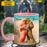 Bigfoot Lovers Anniversary – Personalized Bigfoot Accent Mug
