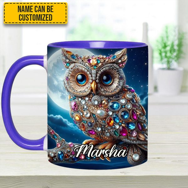 Dark Owl - Personalized Owl Accent Mug
