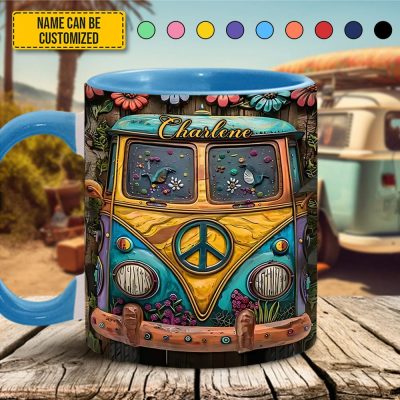 Hippie Van  - Personalized Hippie Accent Mug