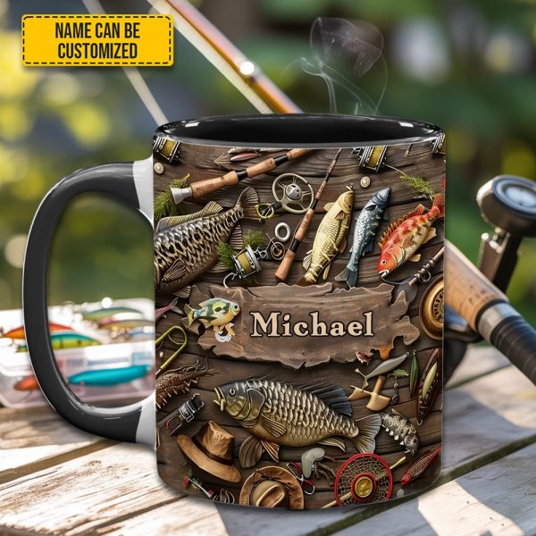 Fishing Gear - Personalized Fishing, Outdoor, Adventure Accent Mug