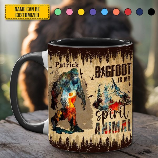 Bigfoot Is My Spirit Animal – Personalized Sasquatch Accent Mug