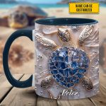 Unique Sea Turtle Personalized Accent Mug