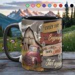 Everyday Is A New Beginning - Country Truck Accent Mug