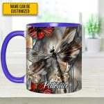 Fantasy Dragonfly Personalized Accent Mug