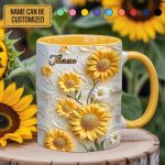 Beautiful Sunflower - Personalized Accent Mug