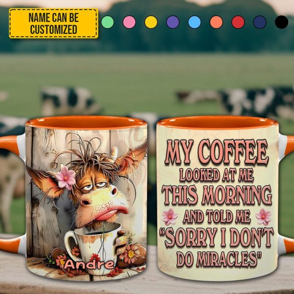 Cow Funny Accent Mug - Personalized Accent Mug