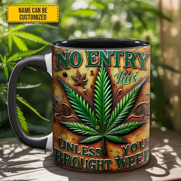 No Entry - Personalized Weed Accent Mug