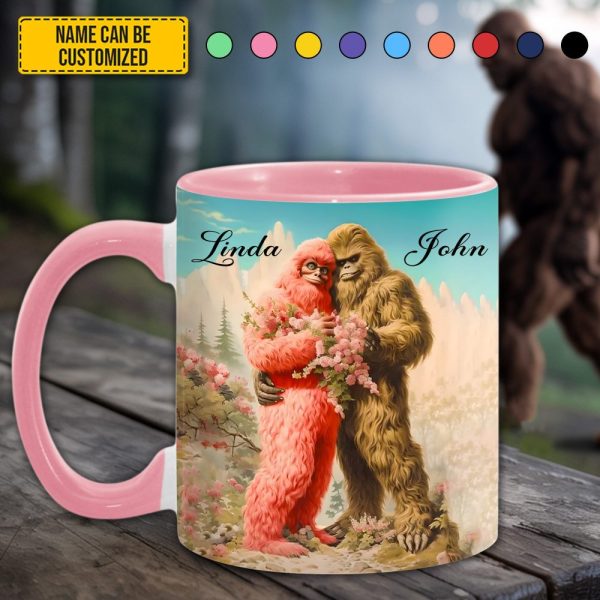 Bigfoot Lovers Anniversary – Personalized Bigfoot Accent Mug
