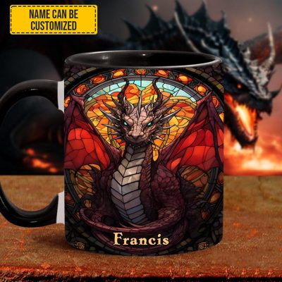 Fantasy Dragon Personalized Accent Mug