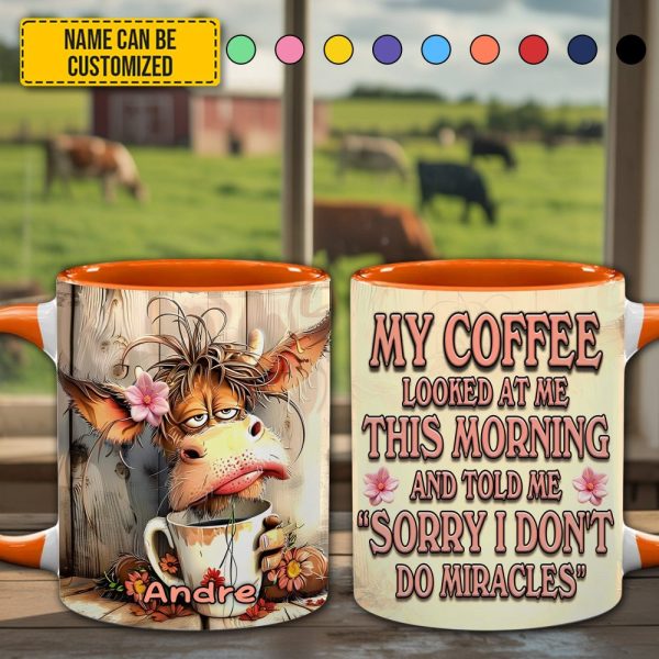 Cow Funny Accent Mug - Personalized Accent Mug