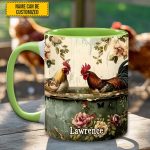 Rooster Vintage – Personalized Chicken Accent Mug