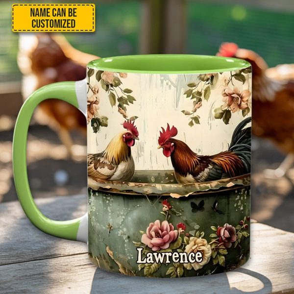 Rooster Vintage – Personalized Chicken Accent Mug