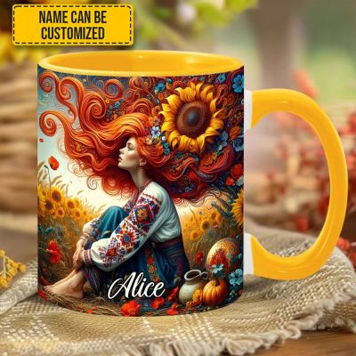 Hippie Girl - Personalized Hippie Accent Mug