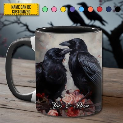 Raven Love – Personalized Couple Accent Mug