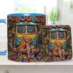 Hippie Girl - Personalized Hippie Accent Mug