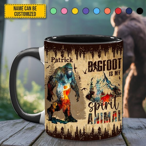 Bigfoot Is My Spirit Animal – Personalized Sasquatch Accent Mug