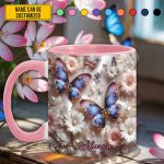 Love Butterflies - Personalized Butterfly Accent Mug
