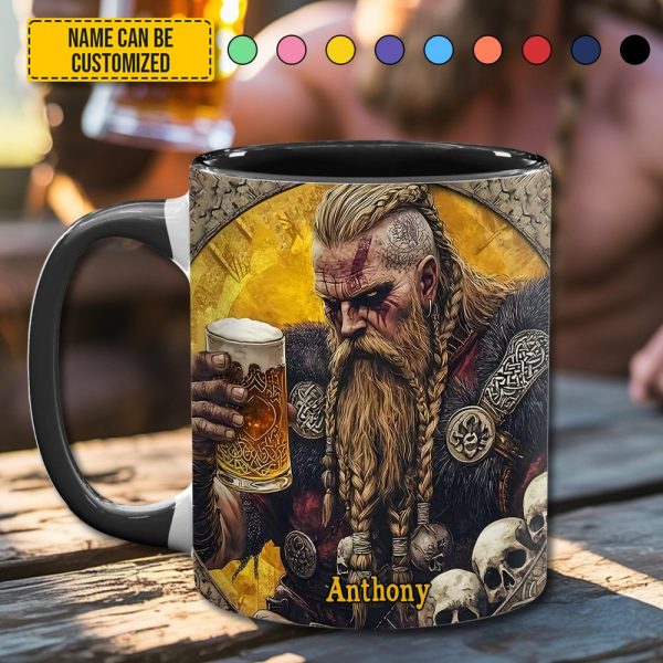 Skål, Warrior – Personalized Viking Beer Accent Mug