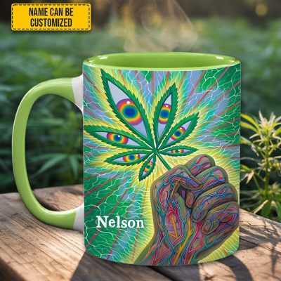 Psychedelic Power - Personalized Weed Accent Mug