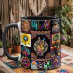 Peace Sign Hippie Accent Mug