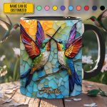 Couple Hummingbird - Personalized Hummingbird Accent Mug