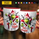 Grumpy Christmas Monster – Personalized Funny Accent Mug