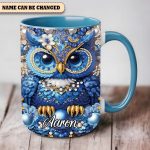 Sparkle Owl - Personalized Owl Accent Mug