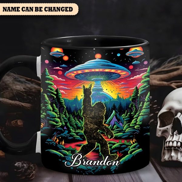Cosmic Squatch – Personalized Ufo Bigfoot Accent Mug