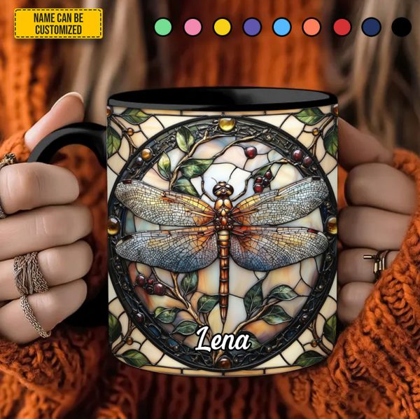 Dragonflies Lover - Personalized Dragonflies Accent Mug