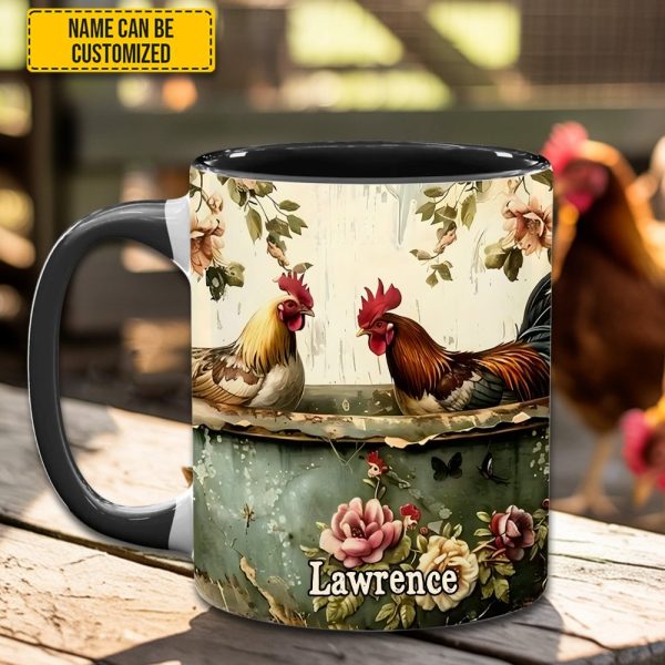 Rooster Vintage – Personalized Chicken Accent Mug