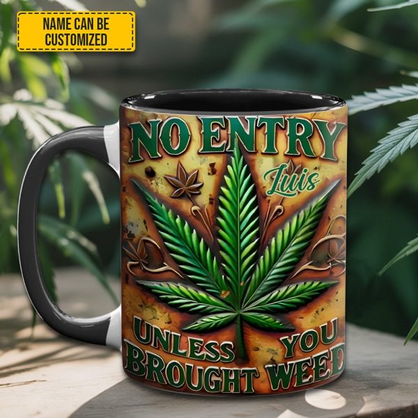 No Entry - Personalized Weed Accent Mug