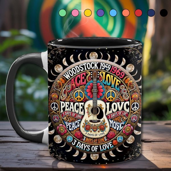 Peace Music - Personalized Hippie Accent Mug