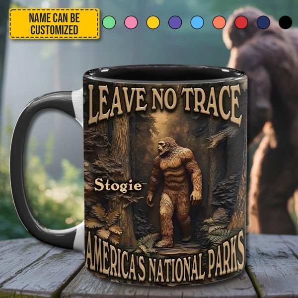 Leave No Trace – Personalized Bigfoot Accent Mug