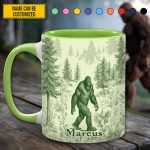 Personalized Bigfoot Accent Mug