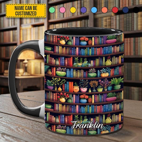 Bookish Floral - Personalized Accent Mug