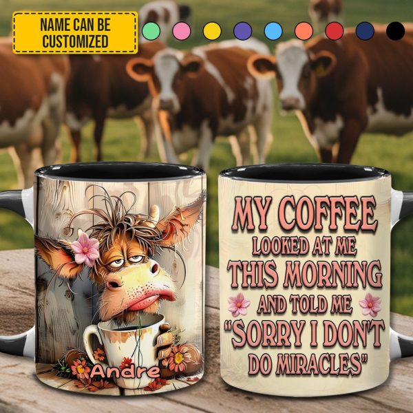 Cow Funny Accent Mug - Personalized Accent Mug