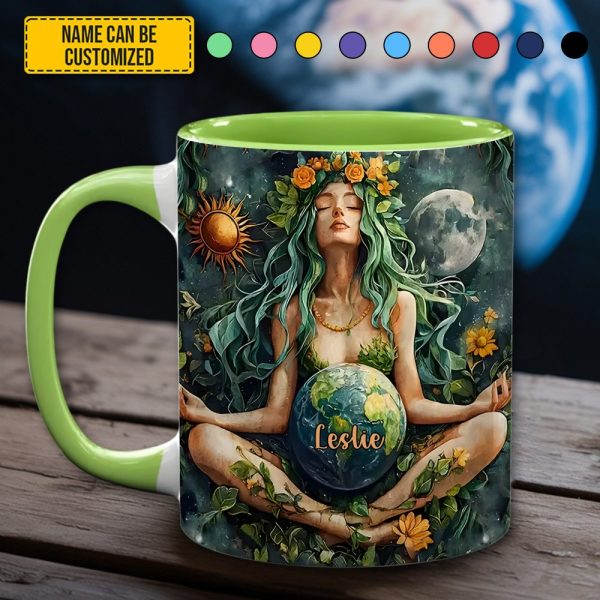 Personalized Mother Earth Goddess Accent Mug