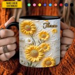 Beautiful Sunflower - Personalized Accent Mug