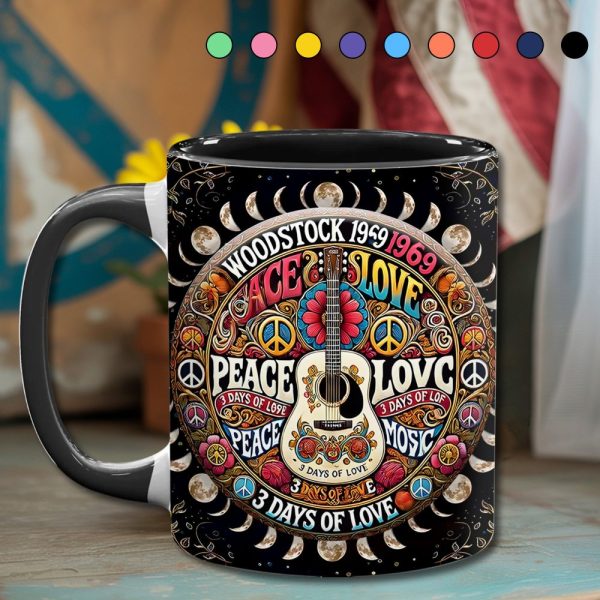 Peace Music - Personalized Hippie Accent Mug