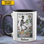 Personalized The Gardener Skeleton Tarot Accent Mug