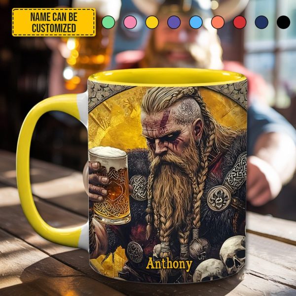 Skål, Warrior – Personalized Viking Beer Accent Mug
