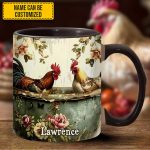 Rooster Vintage – Personalized Chicken Accent Mug