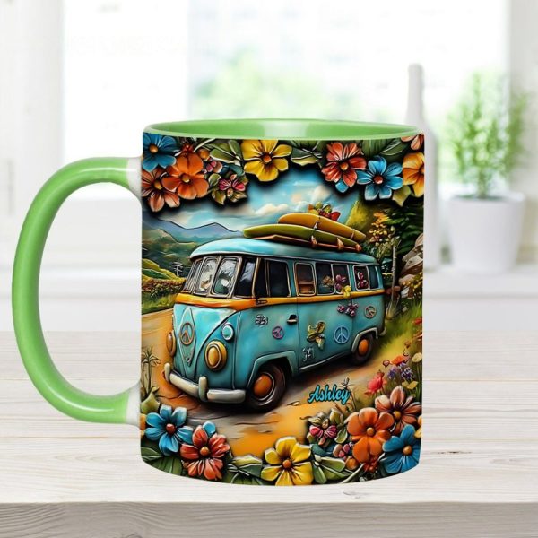 Hippie Van - Personalized Hippie Accent Mug