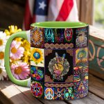 Peace Sign Hippie Accent Mug