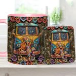 Hippie Girl - Personalized Hippie Accent Mug