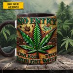 No Entry - Personalized Weed Accent Mug