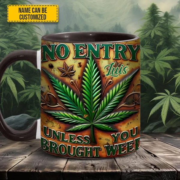 No Entry - Personalized Weed Accent Mug