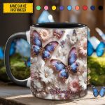 Love Butterflies - Personalized Butterfly Accent Mug