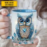 Blue Owl - Personalized Owl Accent Mug